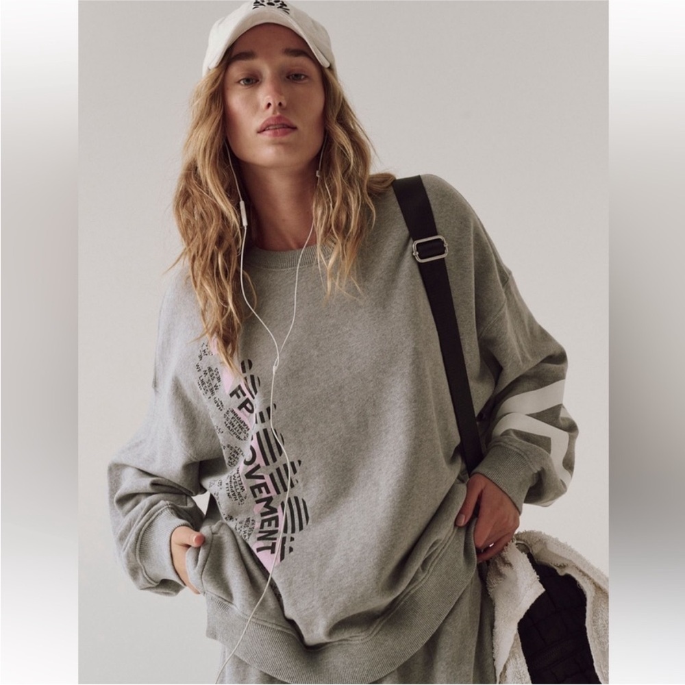 Free People FP Movement All Star Oversize Graphic Sweatshirt